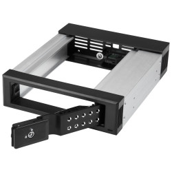 StarTech.com Rack disque dur 5,25" vers 3,5" avec échange à chaud - Backplane HDD / SSD SATA/SAS 3,5" - Sans tiroir - Alumini