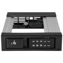 StarTech.com Rack disque dur 5,25" vers 3,5" avec échange à chaud - Backplane HDD / SSD SATA/SAS 3,5" - Sans tiroir - Alumini