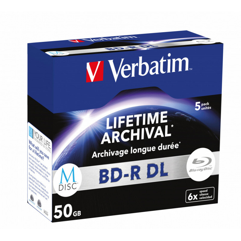 Verbatim MDISC BD-R DL 50 Go 5 pièce(s)