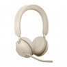 Jabra Evolve2 65 Casque Sans fil Arceau Bureau/Centre d'appels USB Type-A Bluetooth Beige