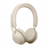 Jabra Evolve2 65 Casque Sans fil Arceau Bureau/Centre d'appels USB Type-A Bluetooth Beige