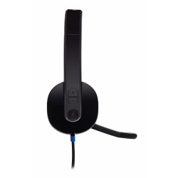 Logitech H540 USB Computer Headset Avec un son haute définition et des commandes sur l'oreillette