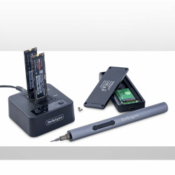 StarTech.com Duplicateur de Disque M.2 NVMe 1:1, Clonage/Copie Autonome de SSD M.2 Jusqu'à 90Go/min, Station d'Accueil de Disq