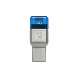 Kingston Technology MobileLite Duo 3C lecteur de carte mémoire USB 3.2 Gen 1 (3.1 Gen 1) Type-A/Type-C Bleu, Argent