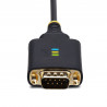 StarTech.com 2P6FFC-USB-SERIAL changeur de genre de câble USB-A 2 x DB-9 RS-232 Noir, Gris