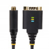StarTech.com Adaptateur USB vers Série de 2 Ports de 60cm, Vis/Écrous DB9 Interchangeables, COM Rétention, Câble Convertiss