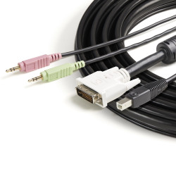 StarTech.com Câble KVM de 1.80m USB DVI 4 en 1 avec Prises Audio et Micro