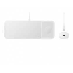 Samsung Wireless Charger Trio Casque, Smartphone, Smartwatch Blanc USB Recharge sans fil Charge rapide Intérieure