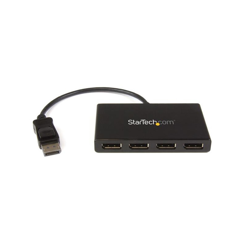 StarTech.com Répartiteur DisplayPort 1.2 à 4 ports, Adaptateur Multi-Moniteur DisplayPort vers 4x DP, Hub MST pour Ordinateur