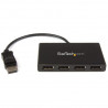 StarTech.com Répartiteur DisplayPort 1.2 à 4 ports, Adaptateur Multi-Moniteur DisplayPort vers 4x DP, Hub MST pour Ordinateur