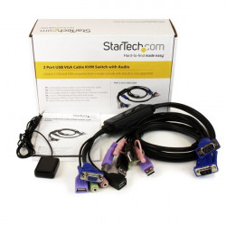 StarTech.com Câble Commutateur KVM 2 Ports VGA, USB et Audio - Switch KVM - 2048x1536