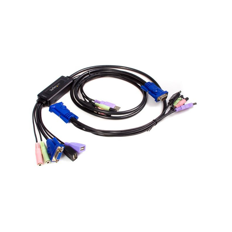 StarTech.com Câble Commutateur KVM 2 Ports VGA, USB et Audio - Switch KVM - 2048x1536