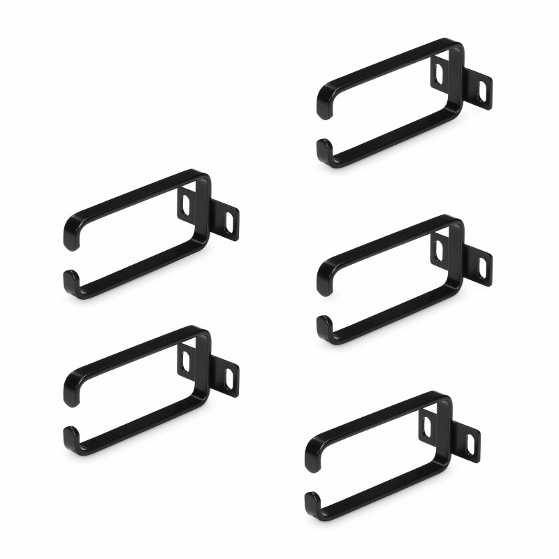 StarTech.com Lot de 5 Crochets à Anneaux en D pour Gestion Verticale des Câbles 1U, Gestionnaire de Câbles pour Baies de Ser