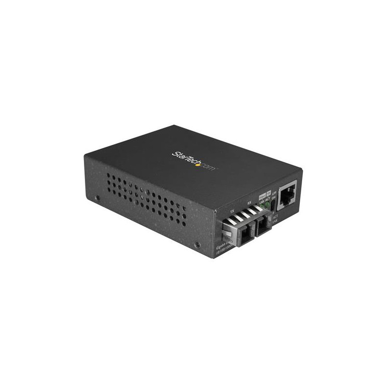 StarTech.com MCMGBSCSM10 convertisseur de support réseau 1000 Mbit/s 1310 nm Monomode Noir