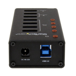 StarTech.com Hub USB 3.0 (5Gbps) Alimenté de 4 ports avec Station de Recharge de 3 ports USB (2 x 1A, 1 x 2A) - Fixation Mural