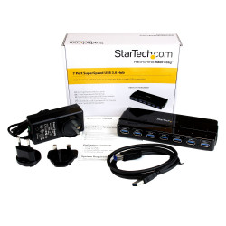 StarTech.com Hub SuperSpeed USB 3.0 avec 7 ports - 5Gbps - Concentrateur USB 3.0 avec adaptateur d'alimentation