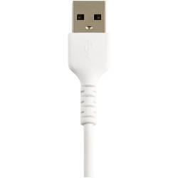 StarTech.com Câble USB-A vers Lightning Blanc Robuste 30cm - Câble de Charge/Synchronisation de Type A vers Lightning en Fibr