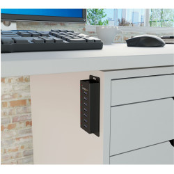 StarTech.com Hub USB 3.0 à 7 ports - 5Gbps - Concentrateur USB à montage mural / sur bureau avec boîtier métallique