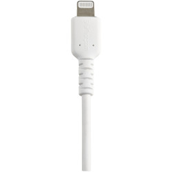 StarTech.com Câble USB-A vers Lightning Blanc Robuste 30cm - Câble de Charge/Synchronisation de Type A vers Lightning en Fibr