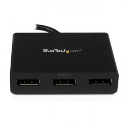 StarTech.com Répartiteur DisplayPort 1.2 à 3 ports, Adaptateur Multi-Moniteur DisplayPort vers 3x DP, Hub MST Double pour Ord