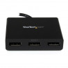 StarTech.com Répartiteur DisplayPort 1.2 à 3 ports, Adaptateur Multi-Moniteur DisplayPort vers 3x DP, Hub MST Double pour Ord