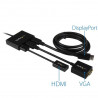 StarTech.com Répartiteur DisplayPort 1.2 à 3 ports, Adaptateur Multi-Moniteur DisplayPort vers 3x DP, Hub MST Double pour Ord