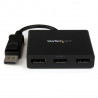 StarTech.com Répartiteur DisplayPort 1.2 à 3 ports, Adaptateur Multi-Moniteur DisplayPort vers 3x DP, Hub MST Double pour Ord