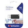 Verbatim Micro-clé USBPinStripe de 16 Go - noire