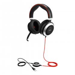 Jabra Evolve 80 Casque Avec fil Arceau Bureau/Centre d'appels Bluetooth Noir