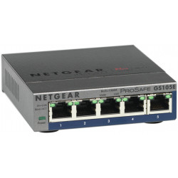NETGEAR GS105E-200PES commutateur réseau Géré L2/L3 Gigabit Ethernet (10/100/1000) Gris