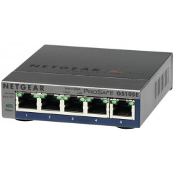 NETGEAR GS105E-200PES commutateur réseau Géré L2/L3 Gigabit Ethernet (10/100/1000) Gris