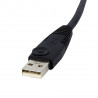 StarTech.com Câble de commutateur KVM DVI-D Dual Link USB 4 en 1 de 3 m avec audio et microphone