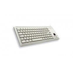 CHERRY G84-4400 TRACKBALL KEYBOARD Clavier filaire miniature, trackball, PS2, gris clair, AZERTY - FR