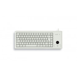 CHERRY G84-4400 TRACKBALL KEYBOARD Clavier filaire miniature, trackball, PS2, gris clair, AZERTY - FR