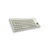 CHERRY G84-4400 TRACKBALL KEYBOARD Clavier filaire miniature, trackball, USB, gris clair, AZERTY - FR