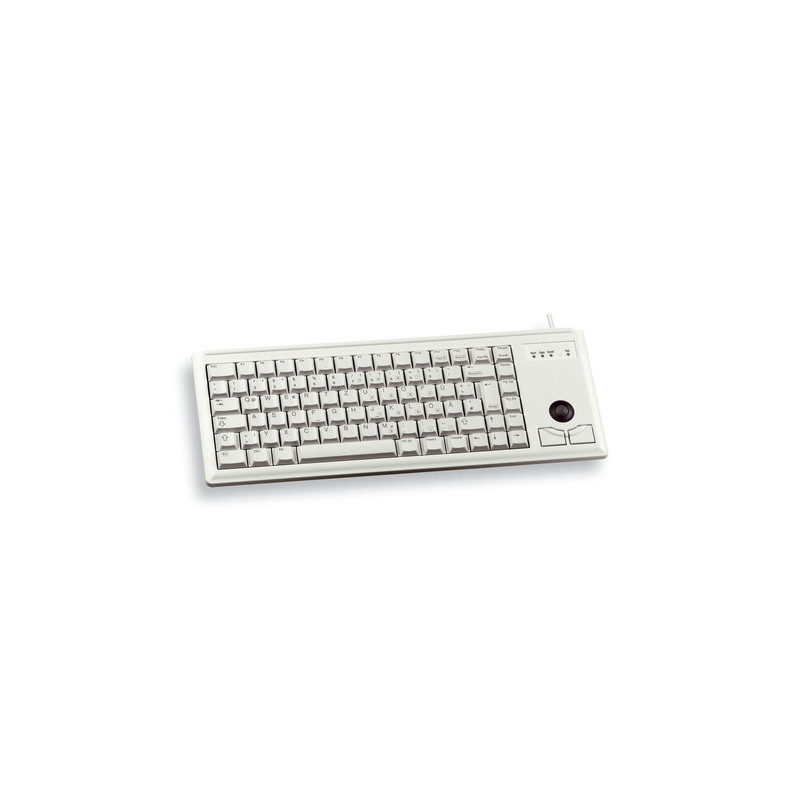 CHERRY G84-4400 TRACKBALL KEYBOARD Clavier filaire miniature, trackball, USB, gris clair, AZERTY - FR