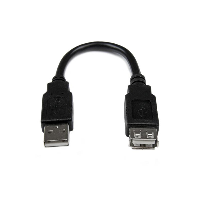 StarTech.com Câble d'extension USB 2.0 de 15cm - Rallonge USB A vers A - M/F