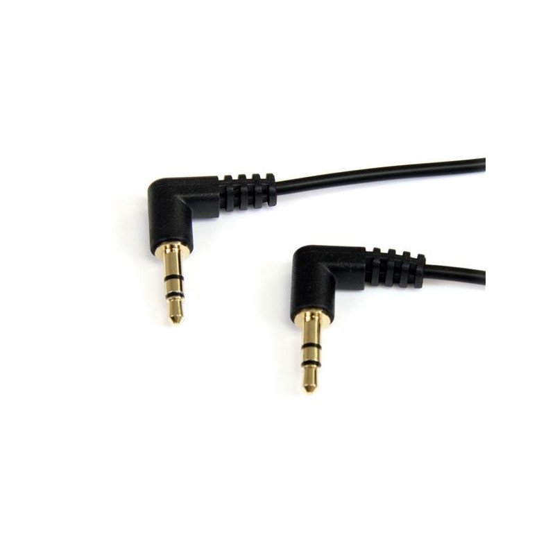 StarTech.com Câble audio stéréo Slim 3,5 mm à angle droit de 90 cm - M/M