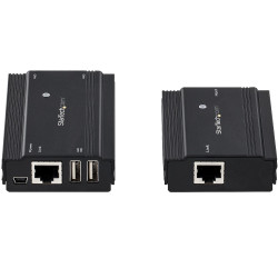 StarTech.com Hub USB 2.0 sur Câble Ethernet CAT5e/CAT6 Unique (RJ45) - 4 Ports - 100m - Concentrateur Extension USB - Boitier 
