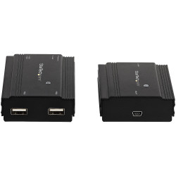 StarTech.com Hub USB 2.0 sur Câble Ethernet CAT5e/CAT6 Unique (RJ45) - 4 Ports - 100m - Concentrateur Extension USB - Boitier 