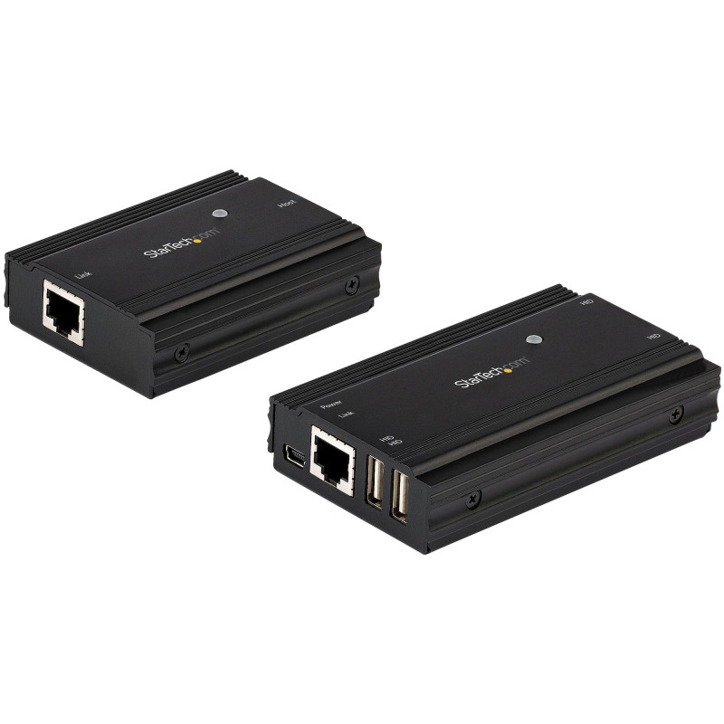 StarTech.com Hub USB 2.0 sur Câble Ethernet CAT5e/CAT6 Unique (RJ45) - 4 Ports - 100m - Concentrateur Extension USB - Boitier 