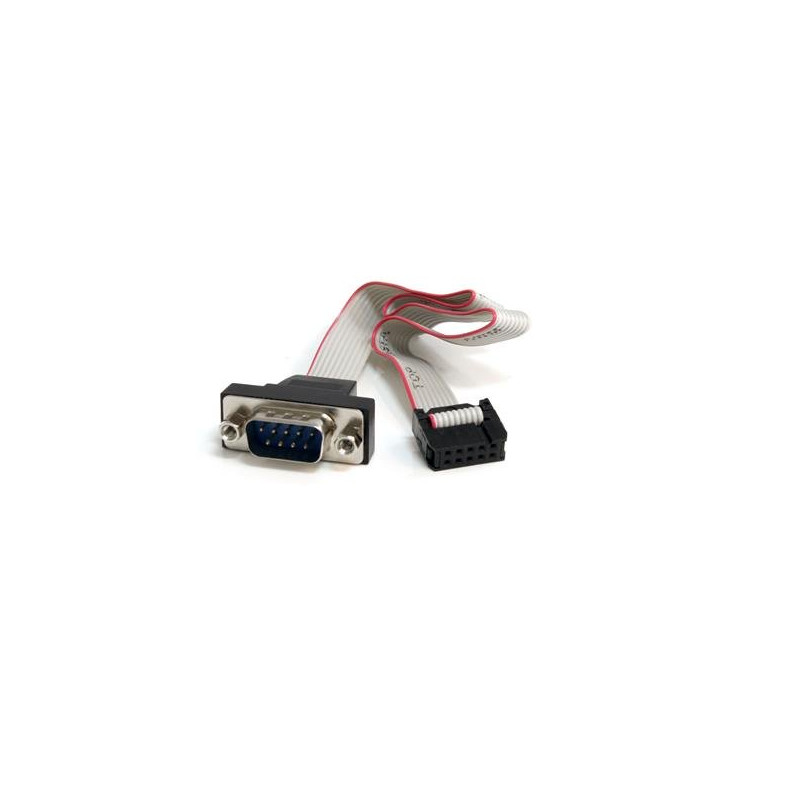 StarTech.com Câble série mâle 9 broches de 41 cm à montage sur panneau vers adaptateur de carte mère 10 broches
