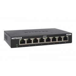 NETGEAR GS308-300PES commutateur réseau Non-géré L2 Gigabit Ethernet (10/100/1000) Noir