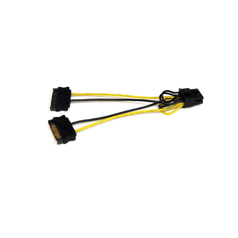 StarTech.com Câble adaptateur d'alimentation SATA vers carte vidéo PCI Express 8 broches de 15 cm