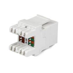 StarTech.com Jack de type Keystone Cat6 à 180° - Jack mural blanc RJ45 Ethernet Cat6 - Type 110
