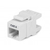 StarTech.com Jack de type Keystone Cat6 à 180° - Jack mural blanc RJ45 Ethernet Cat6 - Type 110