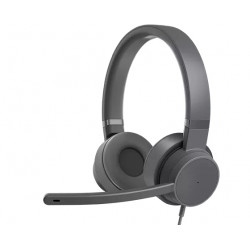 Lenovo GXD1C99243 écouteur/casque Avec fil Arceau Appels/Musique USB Type-C Gris