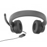 Lenovo GXD1C99243 écouteur/casque Avec fil Arceau Appels/Musique USB Type-C Gris