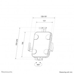 Neomounts WL15-625BL1 Support mural pour tablette 7.9-11" - verrouillable - universel