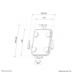 Neomounts WL15-625WH1 Support mural pour tablette 7.9-11" - verrouillable - universel